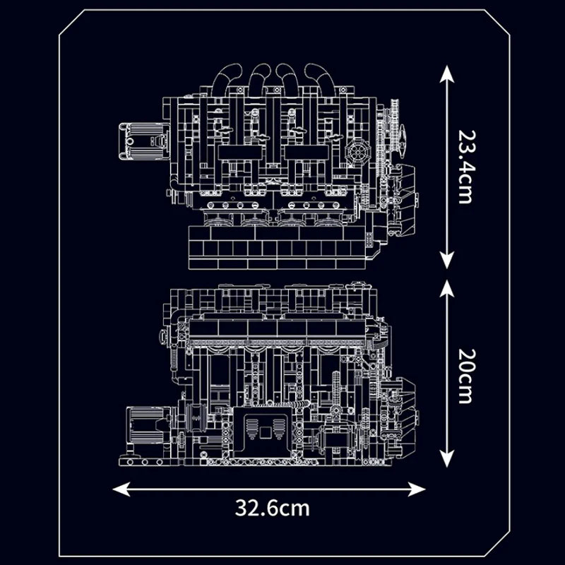Motorised L4 Gasoline Engine 1787pcs