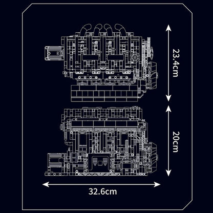 Motorised L4 Gasoline Engine 1787pcs