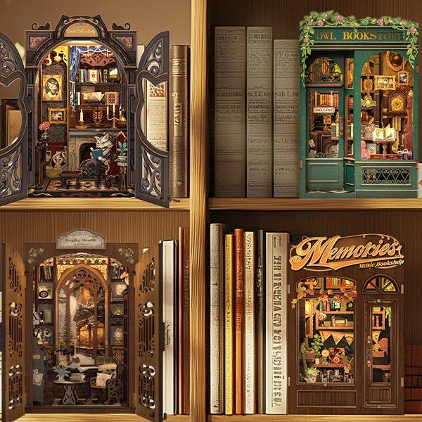 DIY bookcase with LED lights
