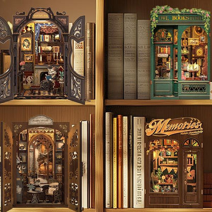 DIY bookcase with LED lights