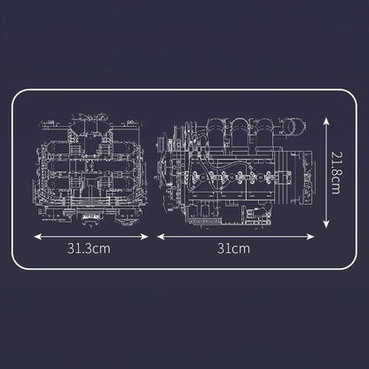 Motorised Flat 6 Engine 2375pcs