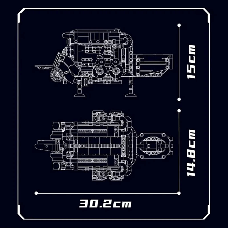 Motorised W16 Engine 952pcs