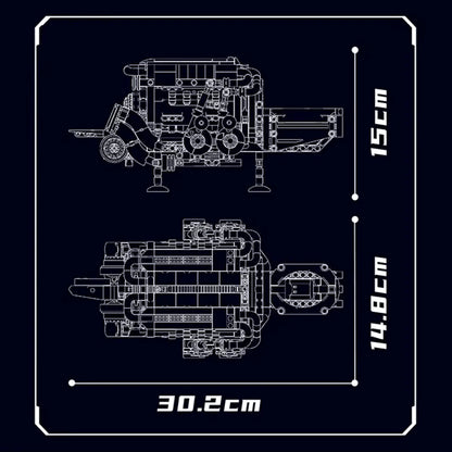 Motorised W16 Engine 952pcs