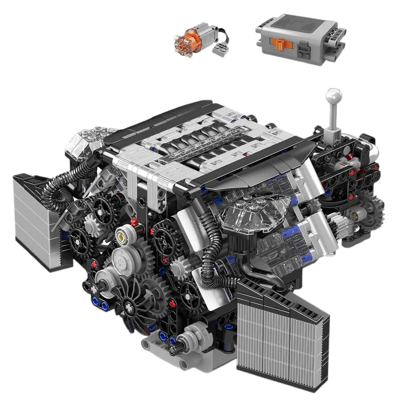 Twin Turbo W12 German Engine 871pcs