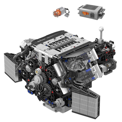 Twin Turbo W12 German Engine 871pcs