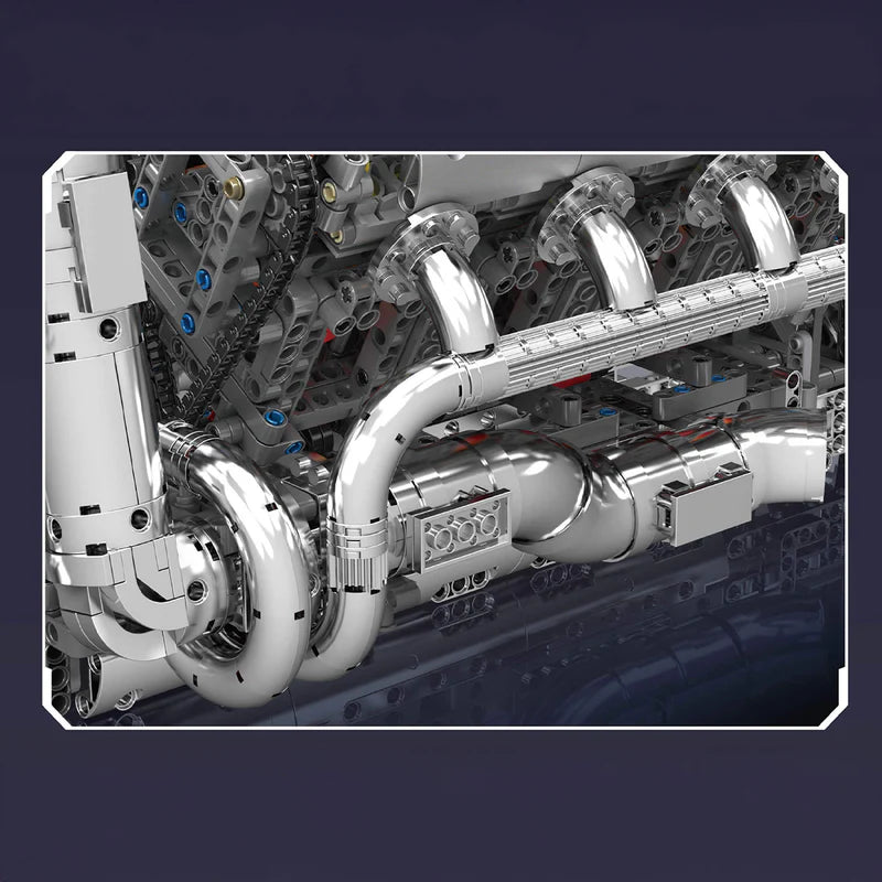 The Ultimate Chrome 5.5L V8 Engine & Gearbox 2899pcs