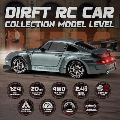 RC Drift Car – 1:24 Scale 4WD Remote Control Racing Car