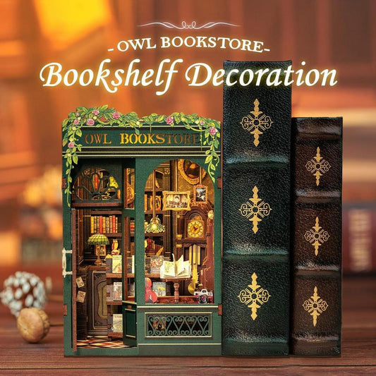 DIY bookcase with LED lights